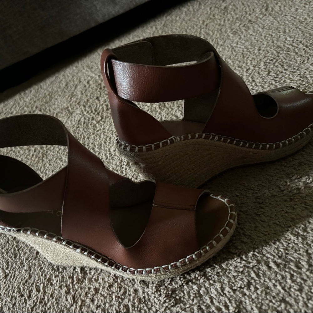 Brown Wedge Sandals